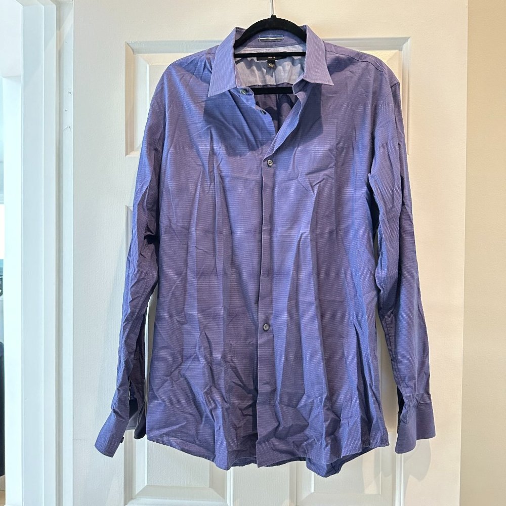 Banana Republic Slim Fit Red & Blue Stripped Button Shirt